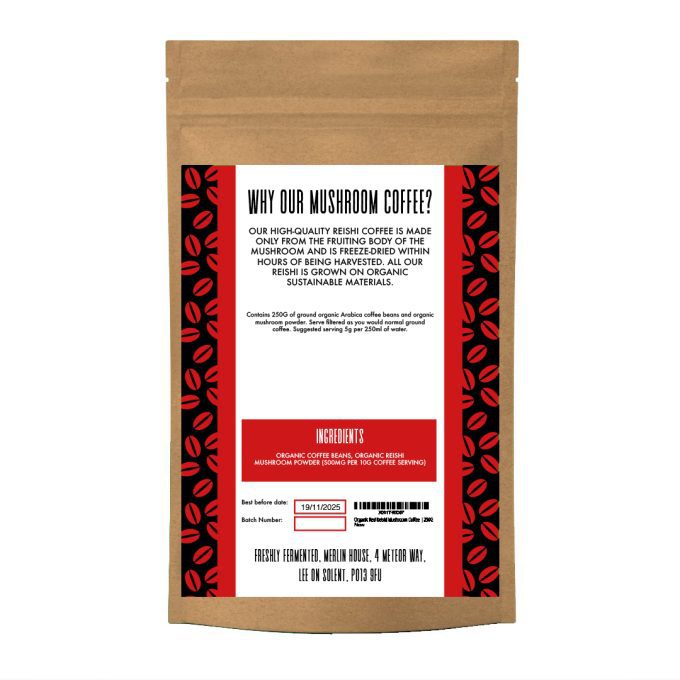 Organic Reishi Mushroom Coffee | Grown in the UK | (250g)