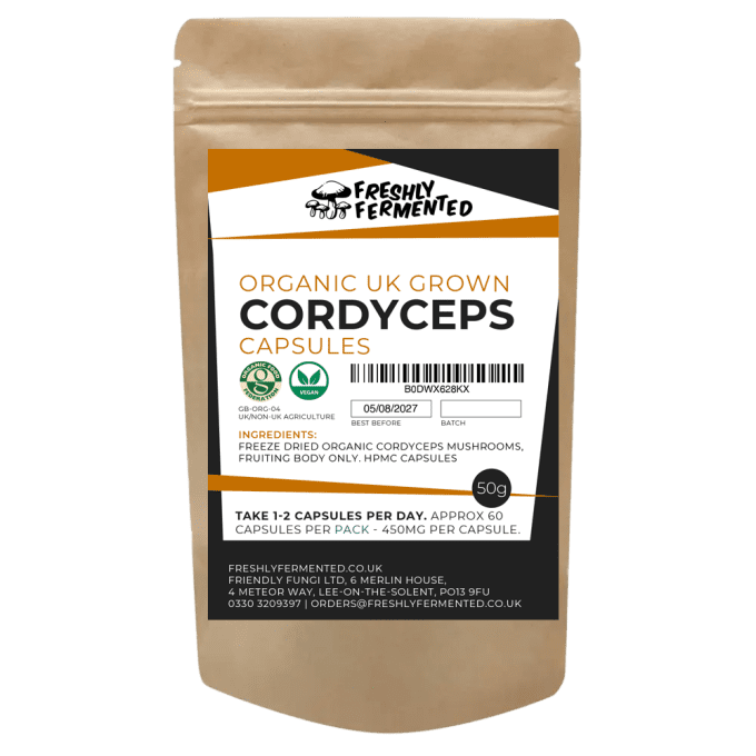 Organic Coryceps Mushroom Capsules | Grown in the UK | 450MG