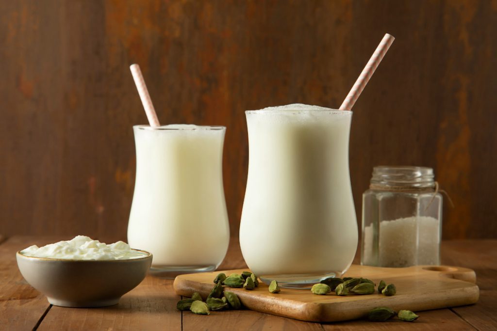 Glasses of Piima Yoghurt