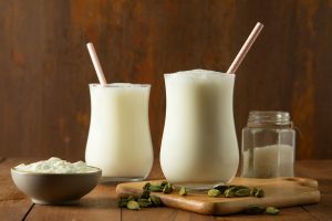 Glasses of Piima Yoghurt