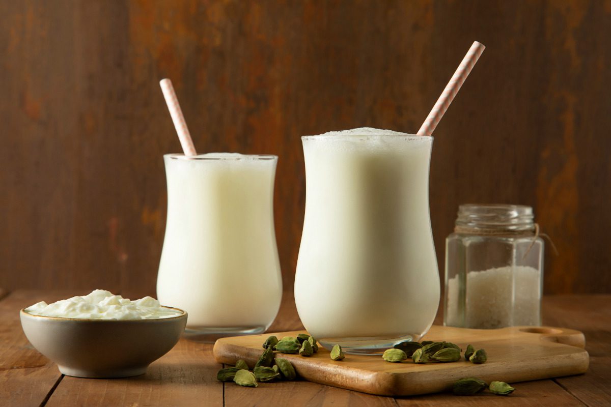 Glasses of Piima Yoghurt