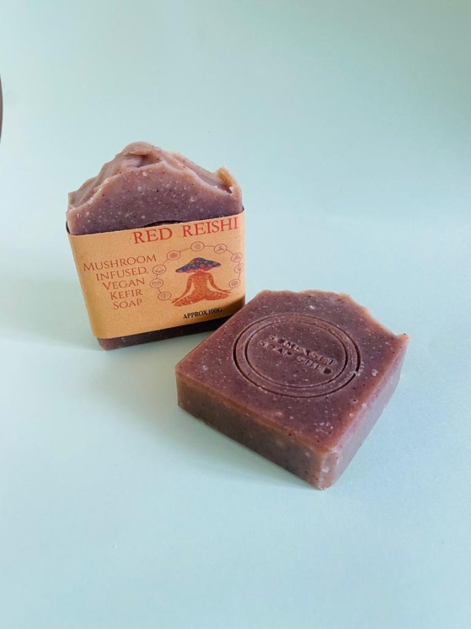 Red Reshi Bar - Medicinal Mushroom and Kefir Infused Soap