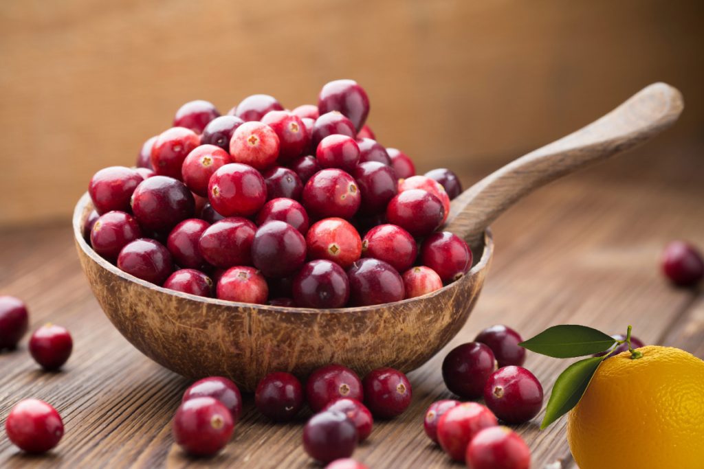 cranberries and orange